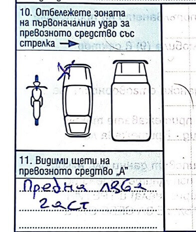 Описване на щети по автомобила